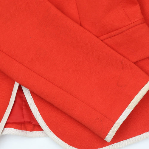 Gap Women Red Modern Blazer UK 4 Single-Breasted Tailored Jacket