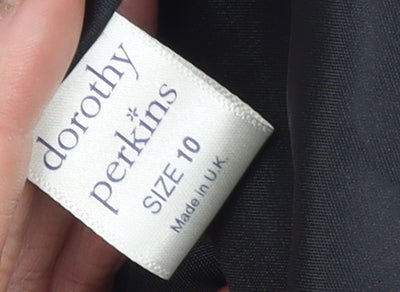 Dorothy Perkins Women’s Black Polyester Pea Coat Size 10