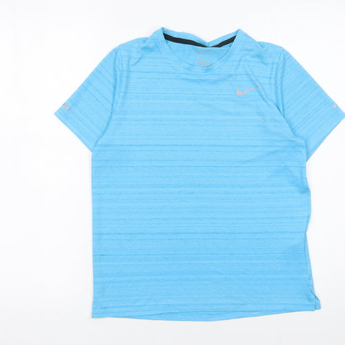Nike Boys Blue Dri-FIT Short Sleeve Running T-Shirt Size 13-14 Years