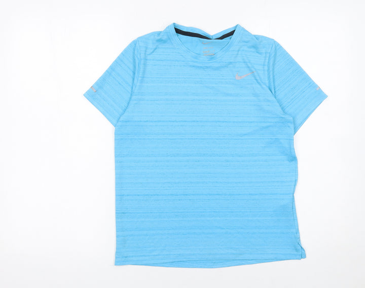Nike Boys Blue Dri-FIT Short Sleeve Running T-Shirt Size 13-14 Years