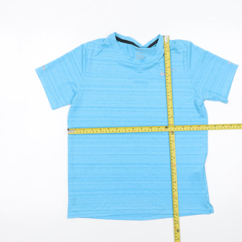 Nike Boys Blue Dri-FIT Short Sleeve Running T-Shirt Size 13-14 Years