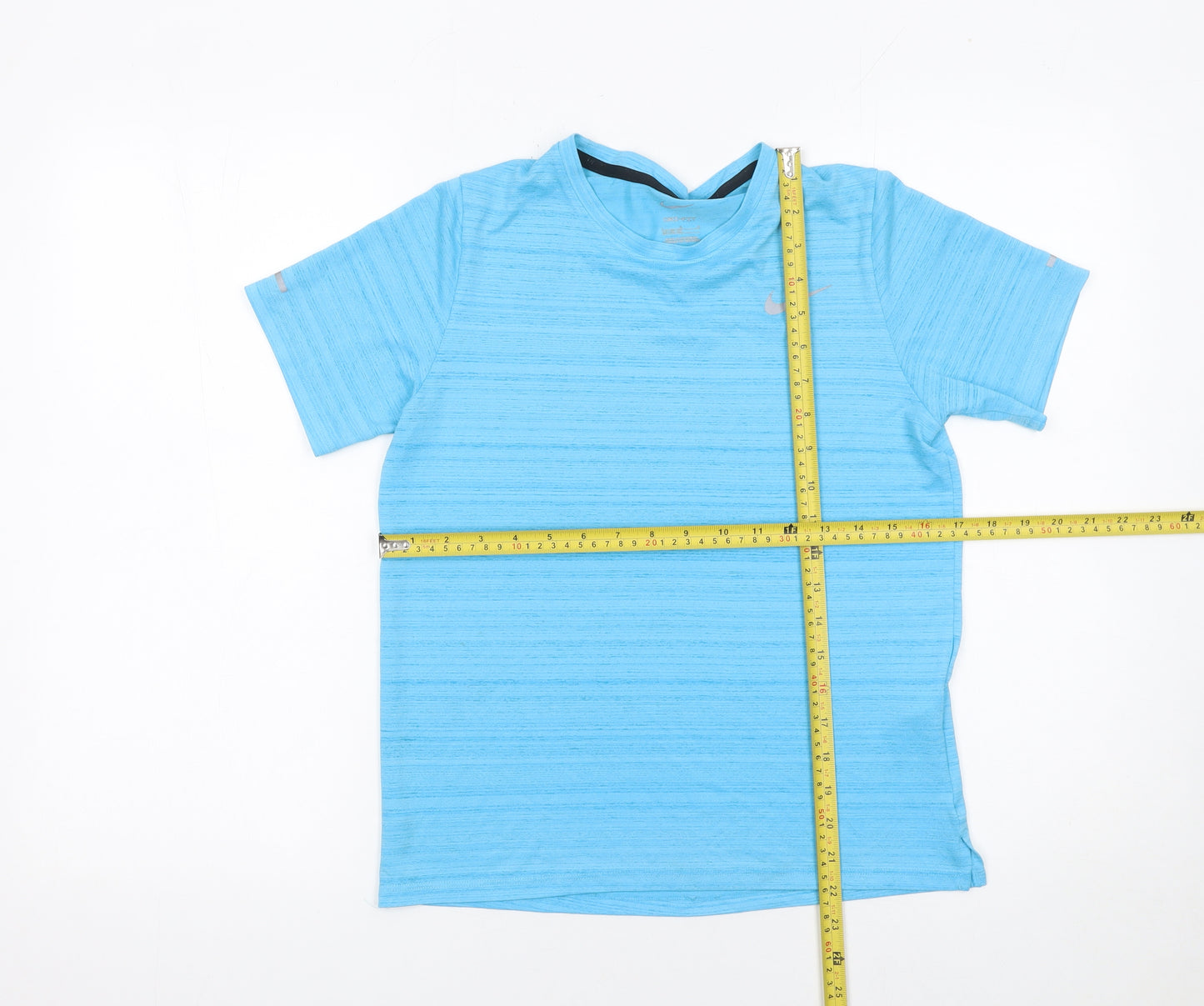 Nike Boys Blue Dri-FIT Short Sleeve Running T-Shirt Size 13-14 Years