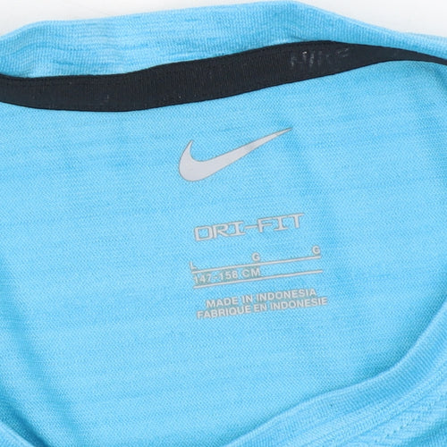 Nike Boys Blue Dri-FIT Short Sleeve Running T-Shirt Size 13-14 Years