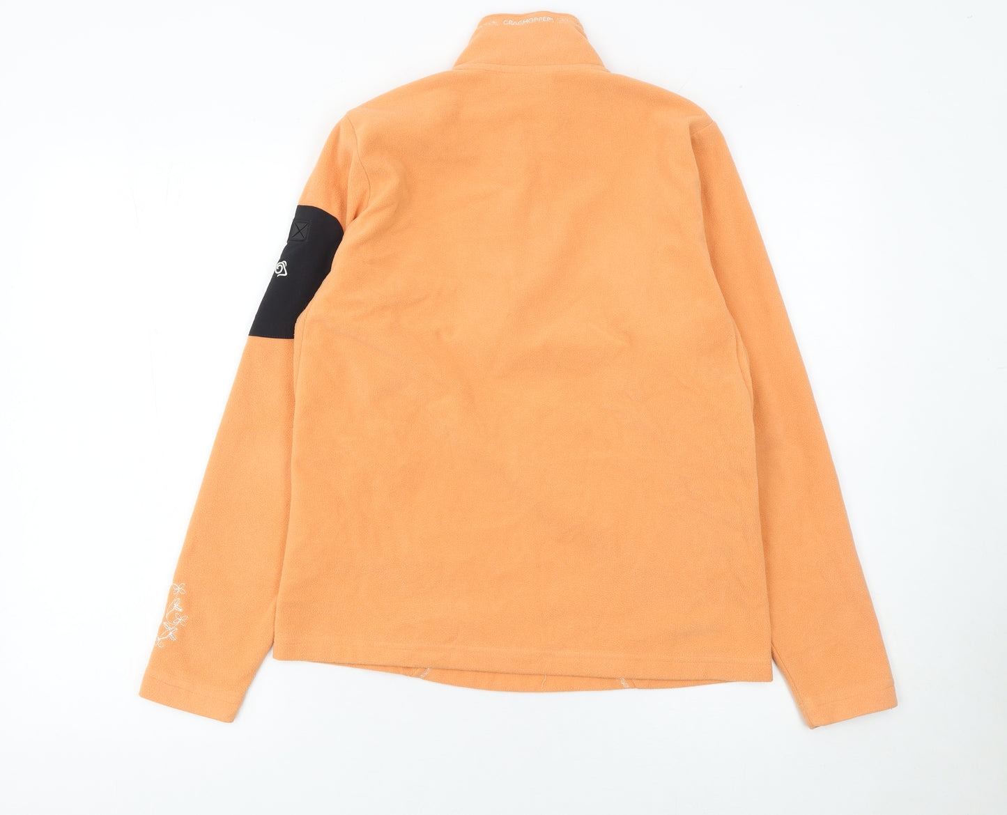 Craghoppers Women’s Orange Fleece 1/2 Zip Pullover UK 10 Outdoor Sweatshirt