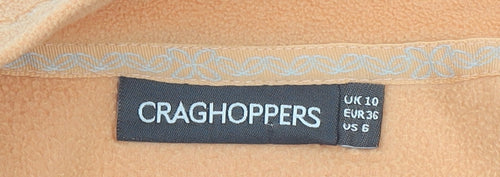 Craghoppers Women’s Orange Fleece 1/2 Zip Pullover UK 10 Outdoor Sweatshirt