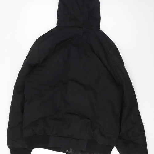 Dorothy Perkins Women's Black Faux Fur Hooded Puffer Jacket Size 14