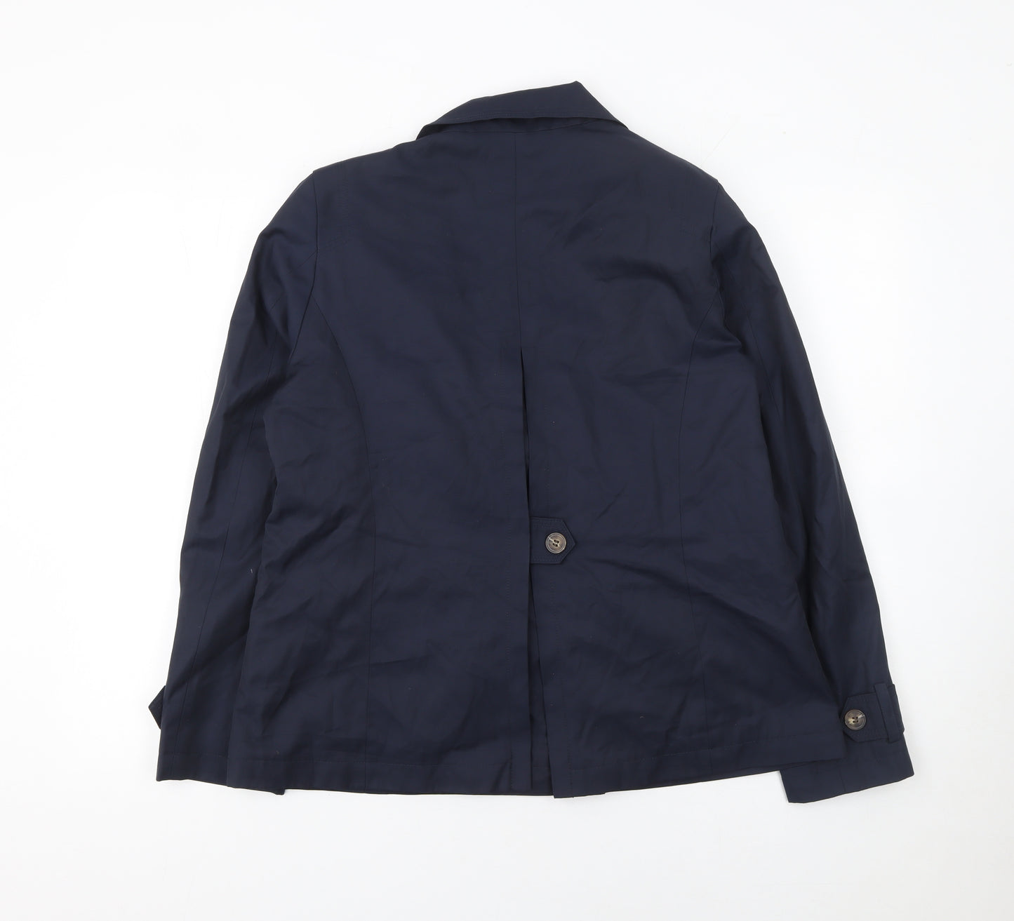 Debenhams Collection Women's Blue Cotton Blend Pea Coat Size 12