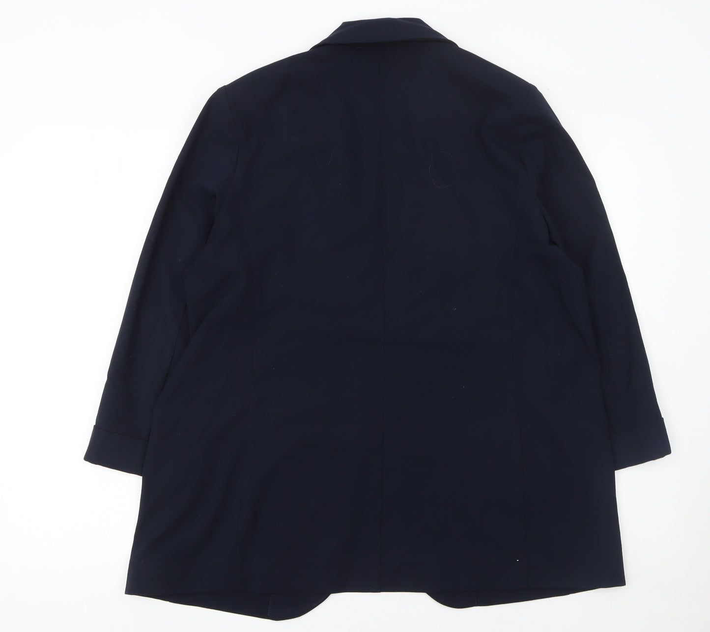 Marks and Spencer Womens Blue Size 16 Regular Fit Single-Breasted Blazer