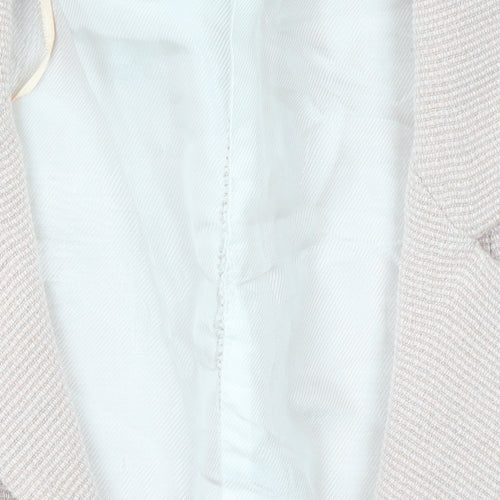 Zara Basic Women’s Beige Blazer Jacket Size Small Longline Lined