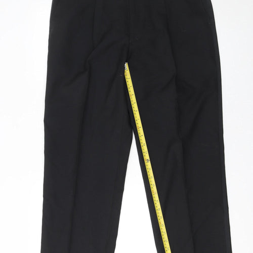 Drescott Men Black 36 in Formal Pleated Wool Blend Dress Pants