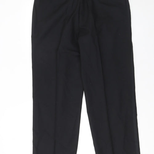 Drescott Men Black 36 in Formal Pleated Wool Blend Dress Pants