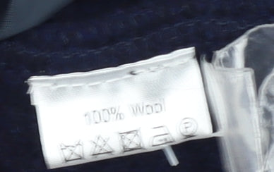 Rowland's Womens Blue Wool Button Vest Jumper XL V-Neck Knit