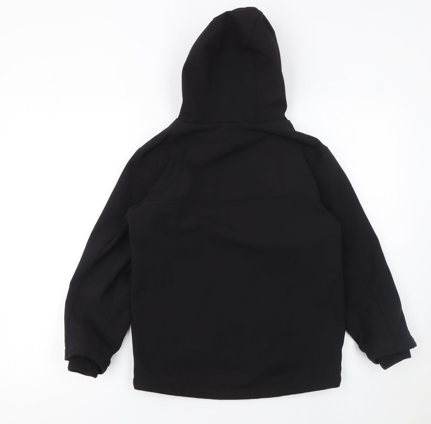 Nutmeg Boys Black 8-9 Years Hooded Soft Shell Waterproof Jacket