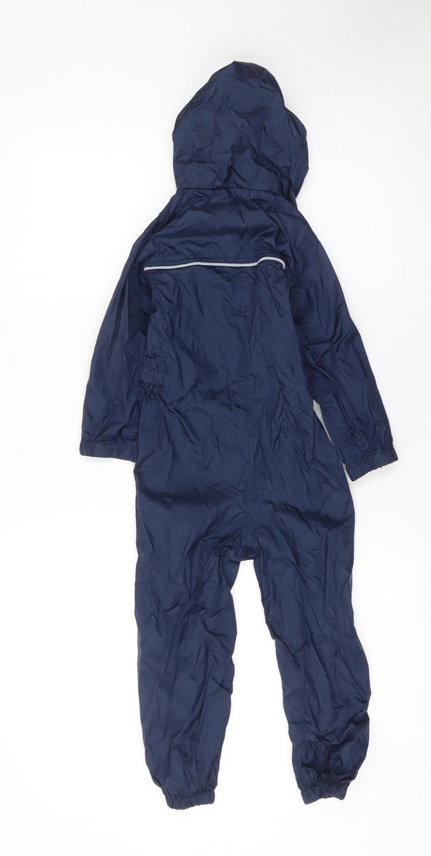 Regatta Boys Blue Waterproof Hooded Rain Overall 3-4 Years