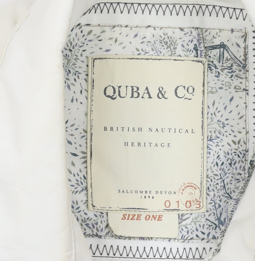 Quba & Co Women's White Mid-Length Trench Coat Belted Size One