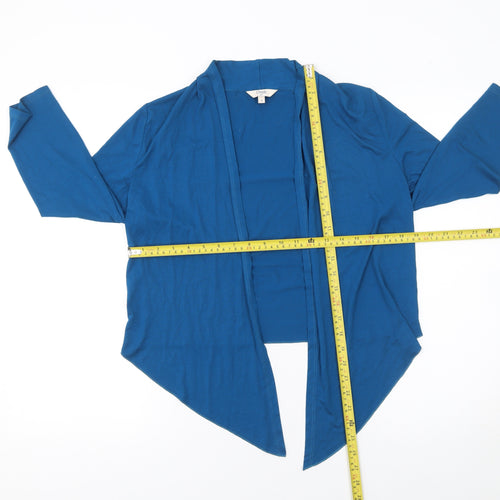 Marks and Spencer Women's Blue Size 10 Open Front Jersey Cardigan