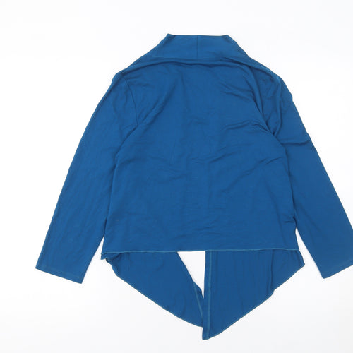 Marks and Spencer Women's Blue Size 10 Open Front Jersey Cardigan