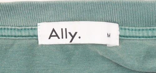 Ally Men Green Miami Sports Graphic Cotton T-Shirt M