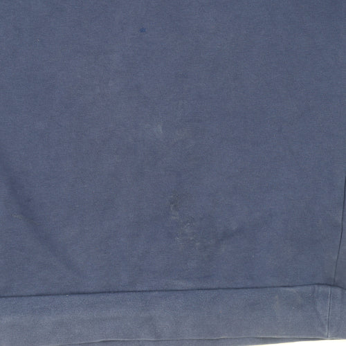 Adidas Mens Blue Crew Neck Pullover Sweatshirt M Regular Fit