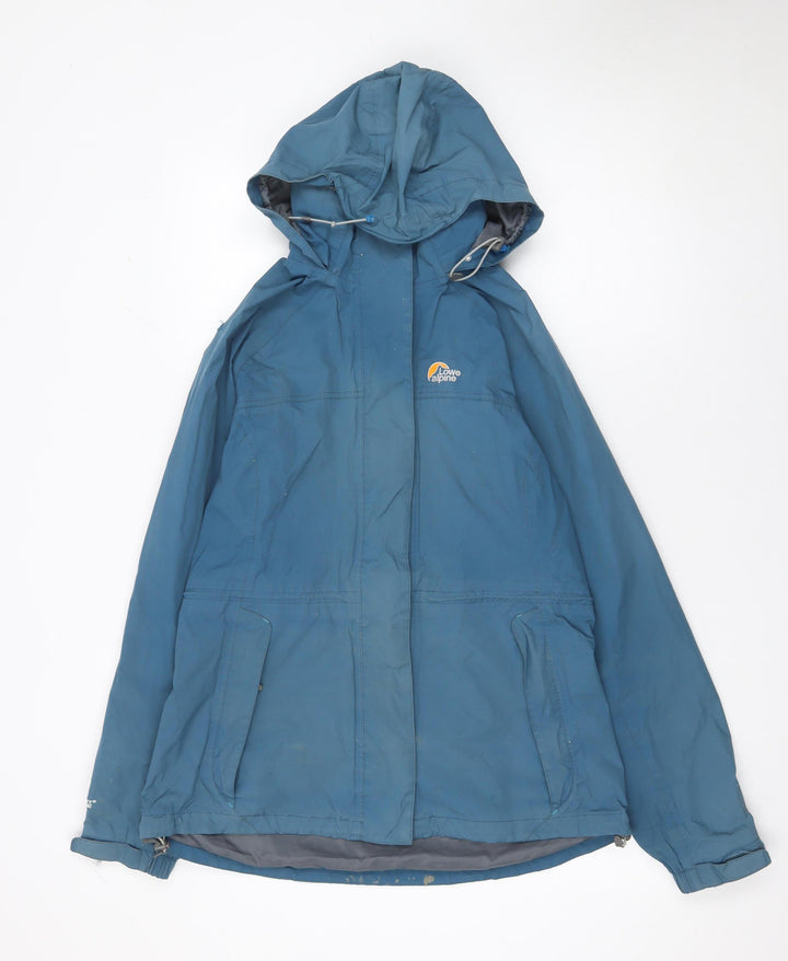 Lowe Alpine Womens Blue Waterproof Hooded Mid-Length Parka Jacket UK 14