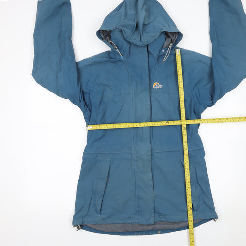 Lowe Alpine Womens Blue Waterproof Hooded Mid-Length Parka Jacket UK 14
