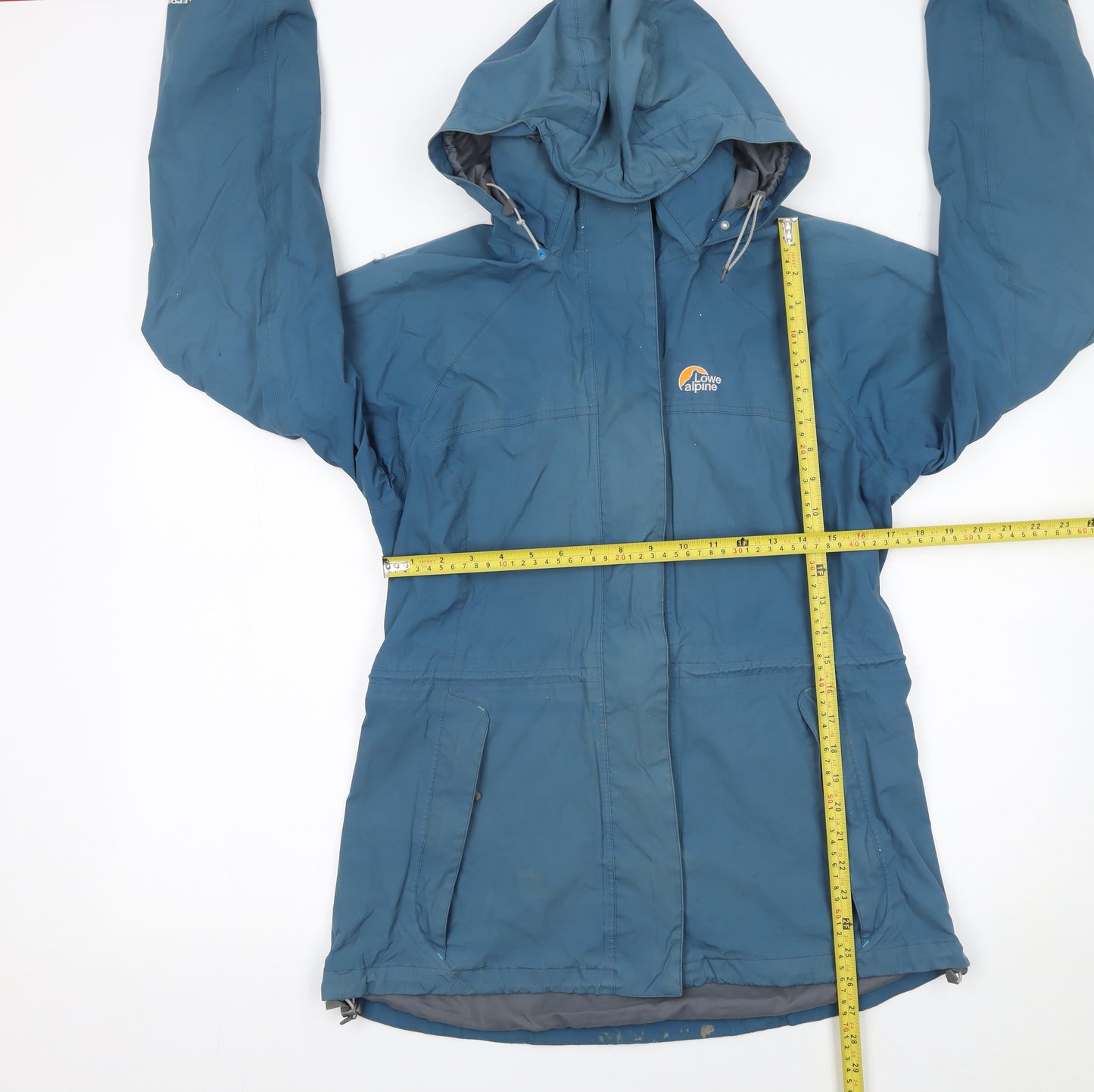 Lowe Alpine Womens Blue Waterproof Hooded Mid-Length Parka Jacket UK 14