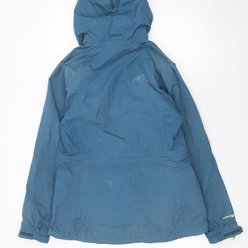 Lowe Alpine Womens Blue Waterproof Hooded Mid-Length Parka Jacket UK 14