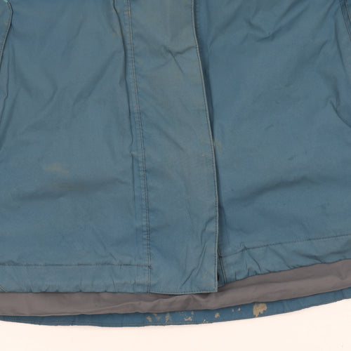 Lowe Alpine Womens Blue Waterproof Hooded Mid-Length Parka Jacket UK 14