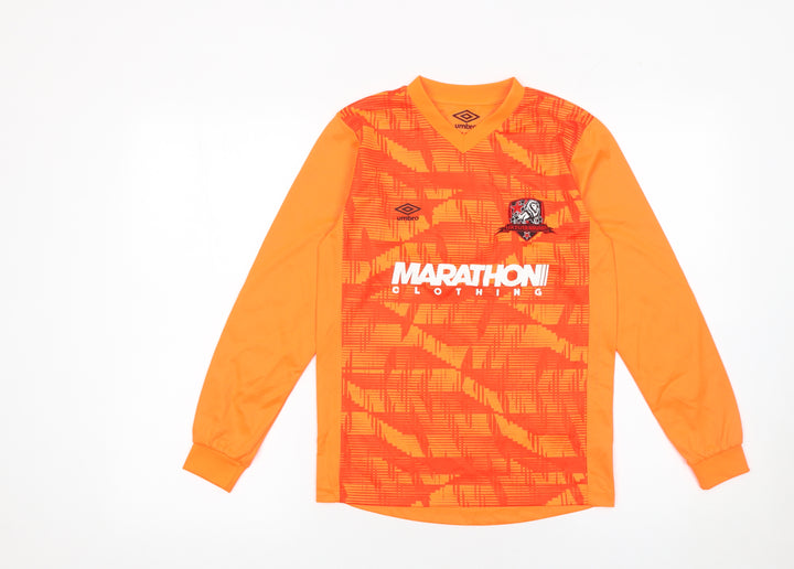 Umbro Boys Orange Long Sleeve Football Goalkeeper Jersey Size 146 Polyester