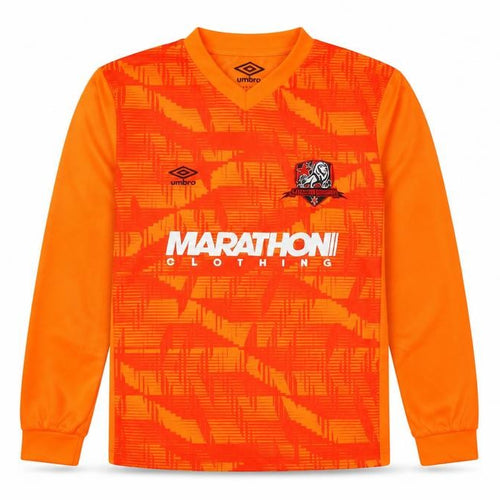 Umbro Boys Orange Long Sleeve Football Goalkeeper Jersey Size 146 Polyester