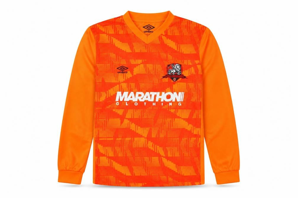 Umbro Boys Orange Long Sleeve Football Goalkeeper Jersey Size 146 Polyester