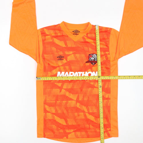 Umbro Boys Orange Long Sleeve Football Goalkeeper Jersey Size 146 Polyester