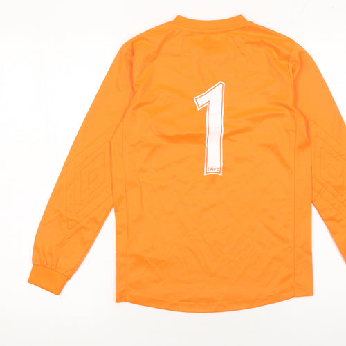 Umbro Boys Orange Long Sleeve Football Goalkeeper Jersey Size 146 Polyester