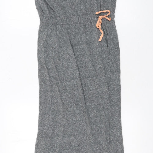 Animal Women Grey Long Tank Dress Size 10 Summer Casual Jersey
