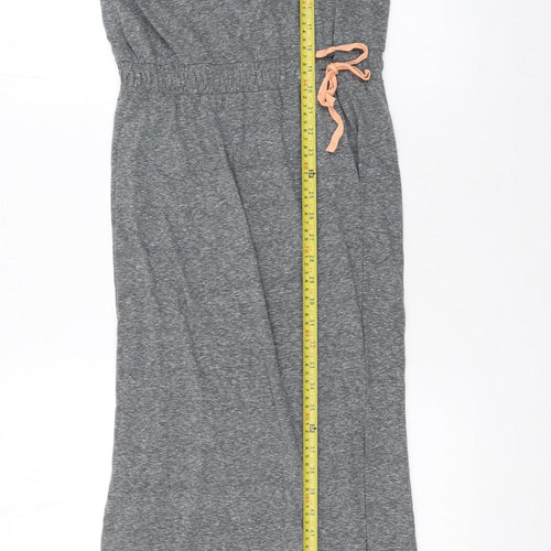 Animal Women Grey Long Tank Dress Size 10 Summer Casual Jersey
