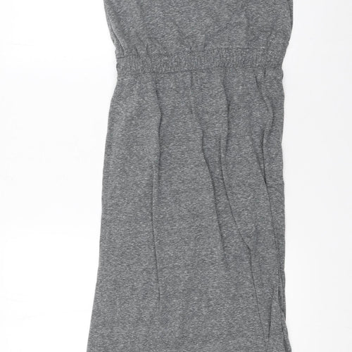 Animal Women Grey Long Tank Dress Size 10 Summer Casual Jersey