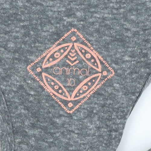 Animal Women Grey Long Tank Dress Size 10 Summer Casual Jersey