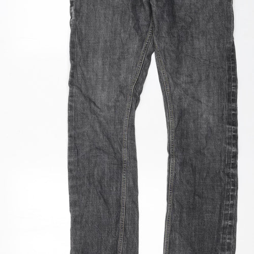 Topman Men's Grey Skinny Denim Jeans 32W 32L Cotton Mid Rise