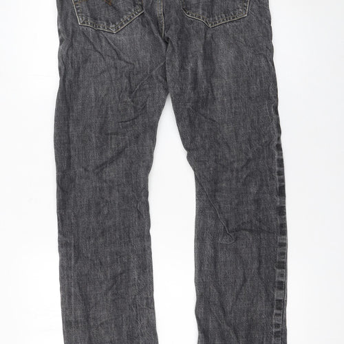 Topman Men's Grey Skinny Denim Jeans 32W 32L Cotton Mid Rise