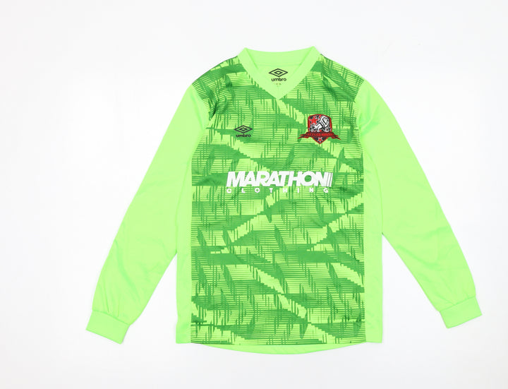 Umbro Boys Green Football Goalkeeper Jersey Top Size 146 Long Sleeve