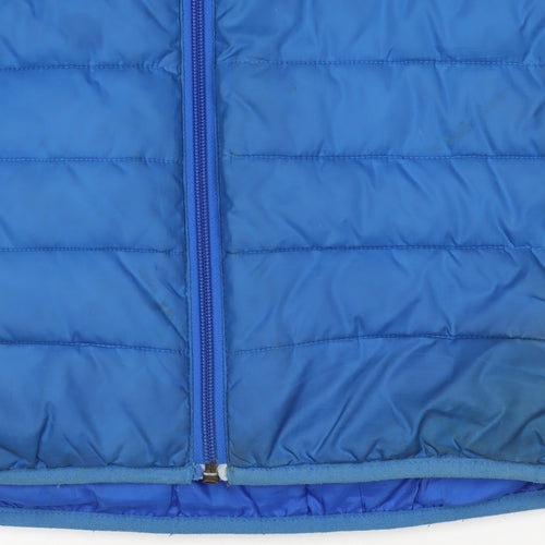 Quiksilver Men's Blue Hooded Puffer Jacket Size L Polyester