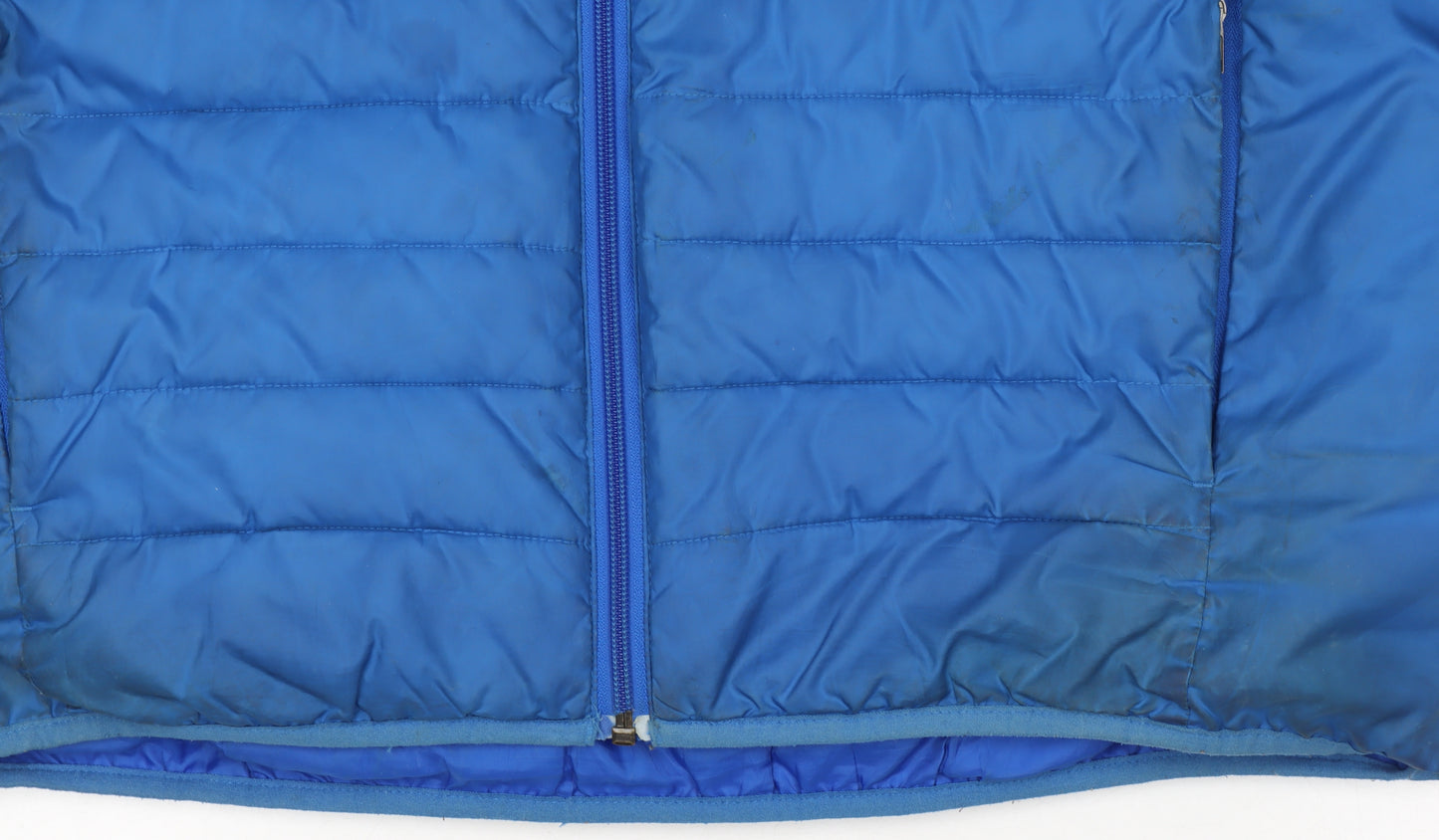 Quiksilver Men's Blue Hooded Puffer Jacket Size L Polyester