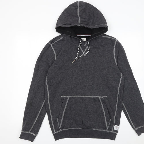 Tom Tailor Men’s Grey Pullover Hoodie Size M Cotton Blend