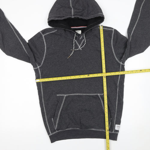 Tom Tailor Men’s Grey Pullover Hoodie Size M Cotton Blend