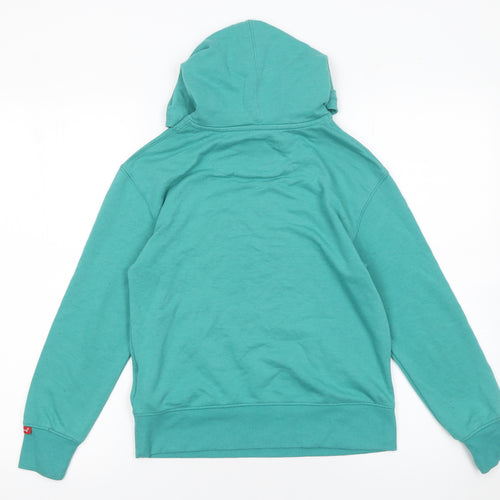 Levi's Boys Green Pullover Hoodie 9-10 Years Cotton Blend Logo Sweatshirt