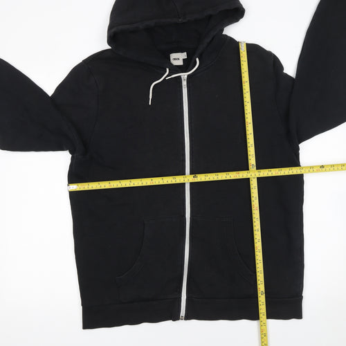 ASOS Men’s Black L Full Zip Hoodie Cotton Regular Fit