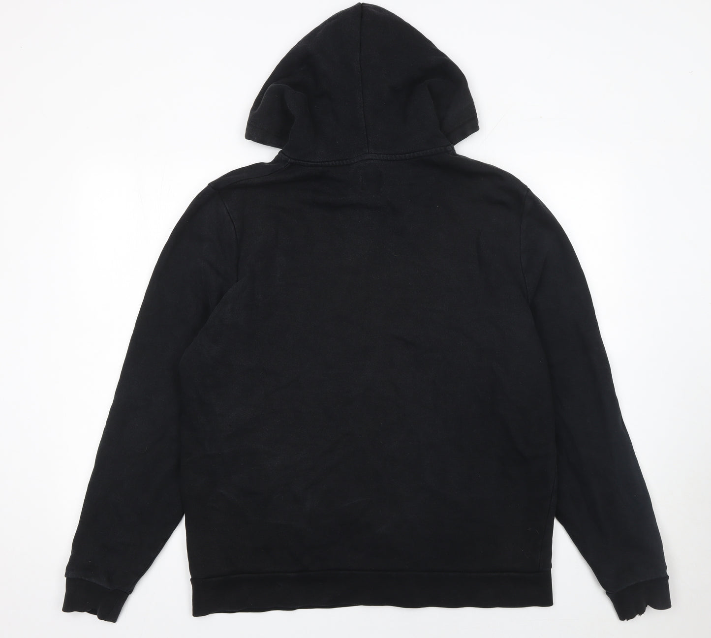ASOS Men’s Black L Full Zip Hoodie Cotton Regular Fit