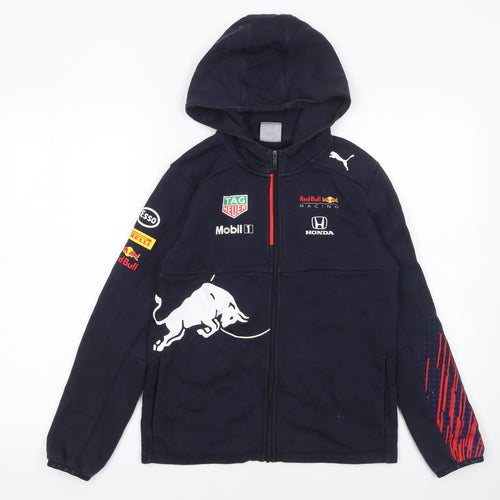 Puma Boys Blue Red Bull Racing Full Zip Hoodie 11-12 Years