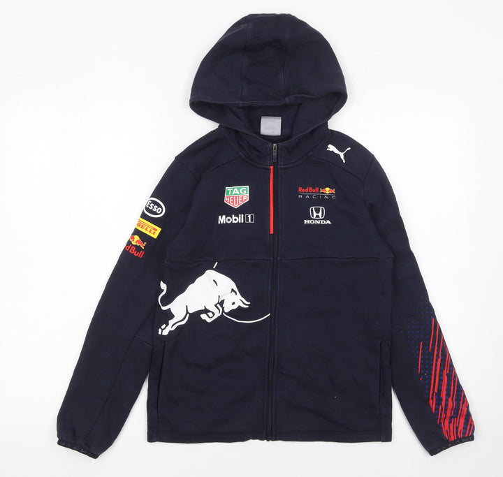 Puma Boys Blue Red Bull Racing Full Zip Hoodie 11-12 Years