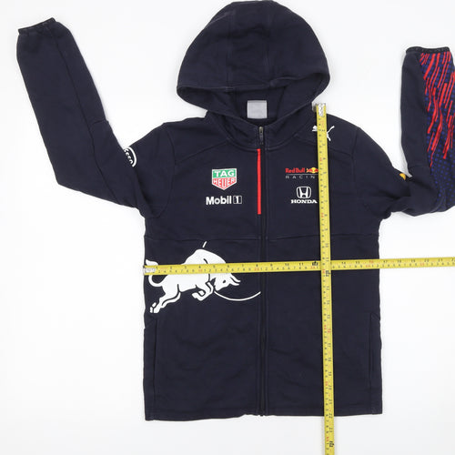 Puma Boys Blue Red Bull Racing Full Zip Hoodie 11-12 Years